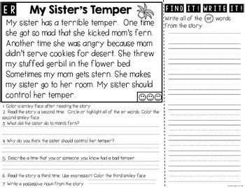 R Controlled Vowels Decodable Readers Reading Fluency Passages