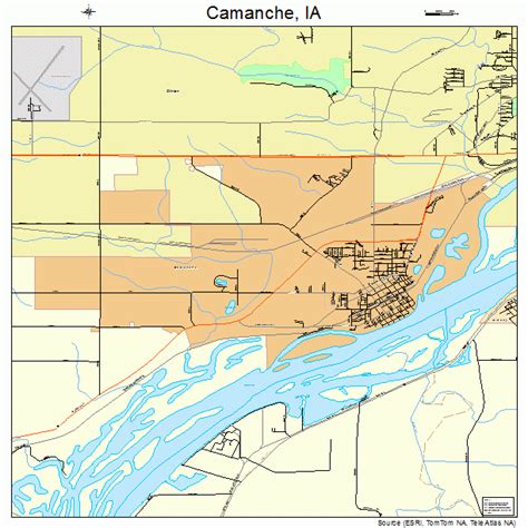 Camanche Iowa Street Map 1910135