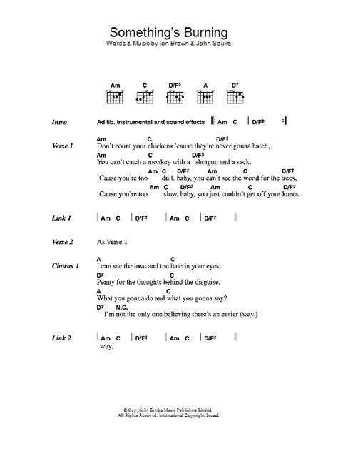 Something's Burning by The Stone Roses - Guitar Chords/Lyrics - Guitar ...