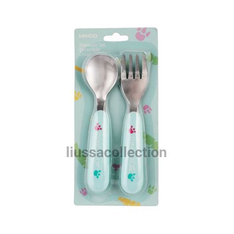 Jual Alat Makan Miniso Dinosaur Series Flatware Set Fork Spoon