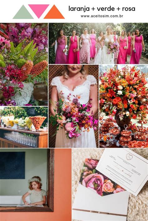 Paleta De Cores Para Casamento Rosa E Laranja Blog De Casamento Para