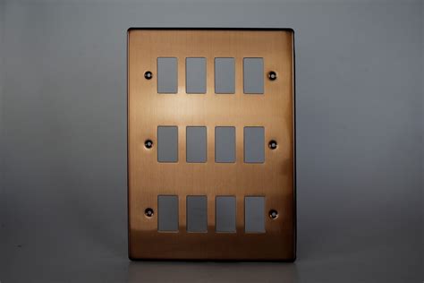 Varilight Urban Screwless 12 Gang Grid Plate Triple Twin Plate