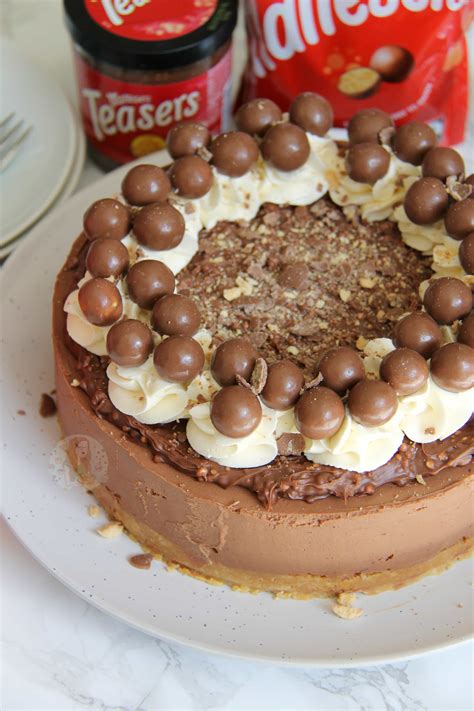 No Bake Chocolate Malteser Cheesecake Janes Patisserie