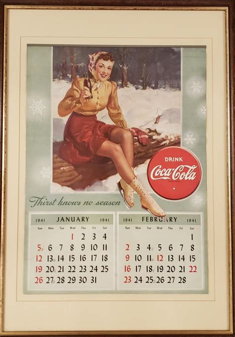 Sold Price 1941 Coca Cola Pinup Girl Calendar September 6 0119 10