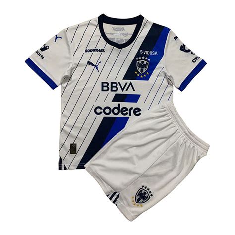 Kids 2023-2024 Monterrey Away Soccer Kit - Love Soccer Jerseys