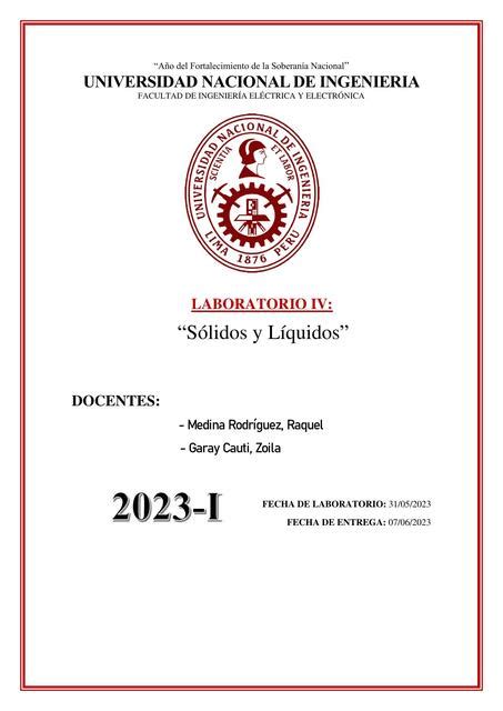 Sólidos y líquidos Química Lab IV Julio Portocarrero uDocz