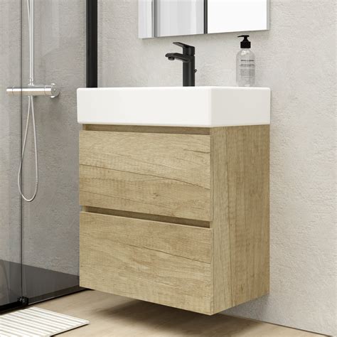 Mueble De Baño Con Lavabo Espacio L Olmo 60x35 Cm Leroy Merlin