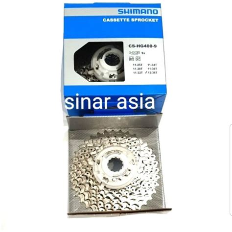 Jual Sprocket Cassette 9 Speed 12 36t Shimano Cs Hg400 9 Ori 100 Shopee Indonesia