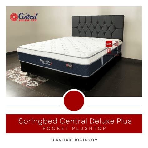 Springbed Central Deluxe Plus Pocket Plushtop Full Set Santi Mebel Jogja