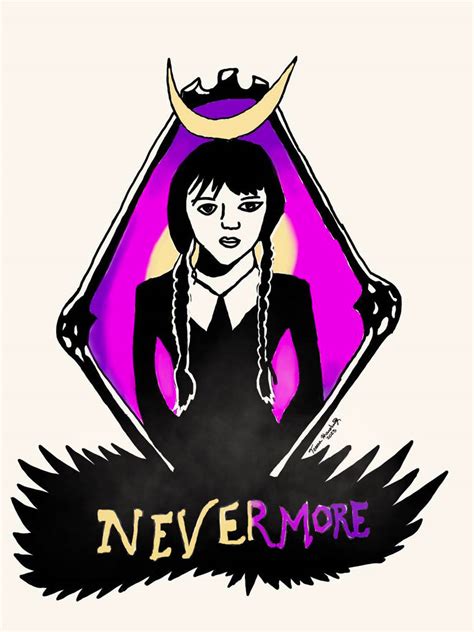 Wednesday Addams Nevermore By Teresahardingart On Deviantart