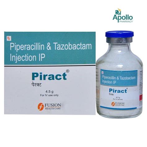 Piract Piperacillin Tazobactam Injection 4 5 Gm At Rs 90 Vial