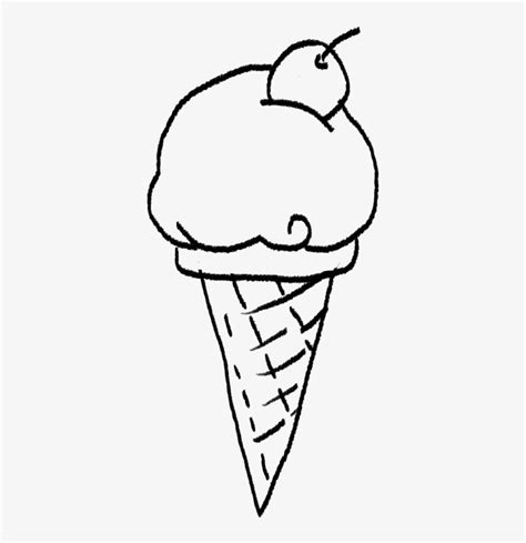 Ice Cream Cone Drawing Step By Step - Foto Kolekcija