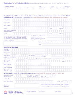 Fillable Online Bdm Nsw Gov Single Status Certificate Searches Defacto