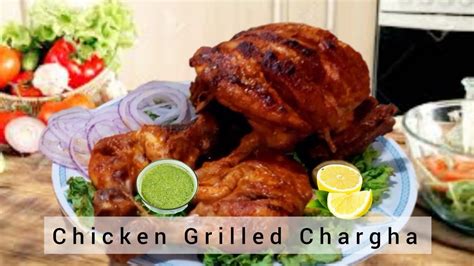 Street Food Famous Masala Chicken Grilled Chargha Whole Steam Roast