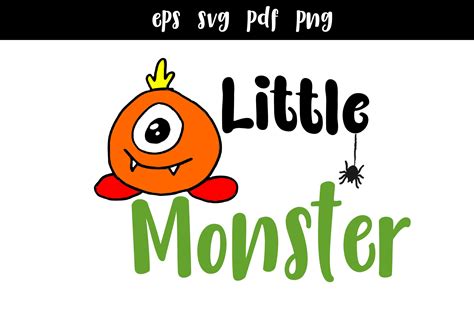 Little Monster Cute Halloween Design Svg Graphic by LMY · Creative Fabrica