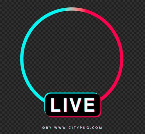 Tiktok Live Circle Logo Icon Sign HD PNG | Citypng