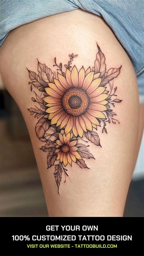 56 Thigh Tattoos Women Flowers Stunning Designs