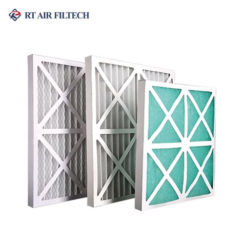 Foldaway Paper Frame Synthetic Fibre Ac System Pleated Pre Filter