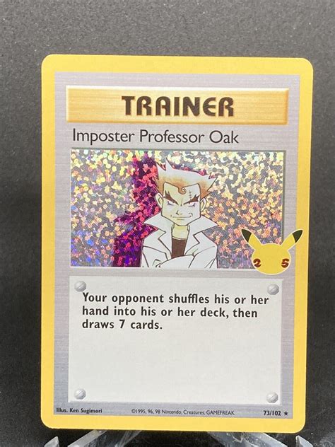 Imposter Professor Oak Trainer Card 73 102 Pokemon Celebrations 25th