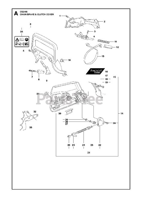 Jonsered CS 2165 Jonsered Chainsaw 2011 05 CHAIN BRAKE CLUTCH COVER