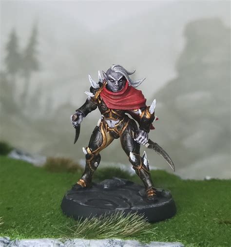 Female Drow Assassin Painted Miniature Dungeons And Dragons Pathfinder Fantasy Tabletop Rpg Gaming