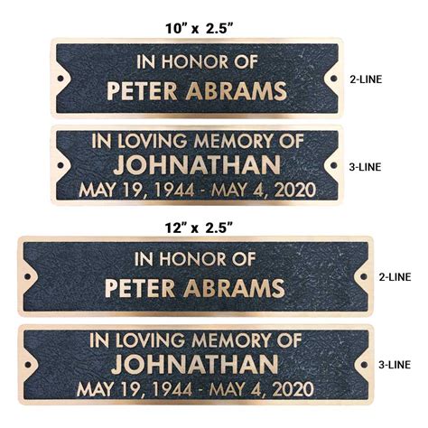 Memorial Park Bench Plaque | Memorial Plaques for Benches