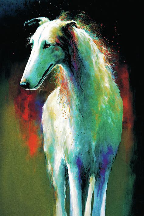 The Borzoi Dog Composition 009 Painting By Aryu Fine Art America