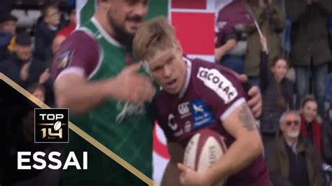 TOP 14 Essai Blair CONNOR UBB Bordeaux Bègles Castres J17