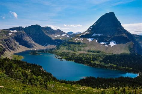 Hidden Lake Trail Glacier National Park Montana Usa Stock Image