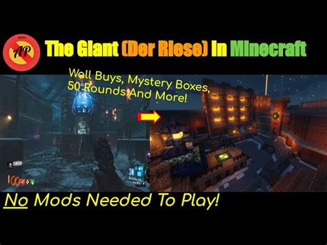 Fully Working The Giant (Der Riese) COD Zombies Map! Minecraft Map