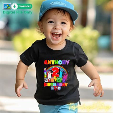 Numberblocks Birthday Shirt Png Printable Birthday Tshirt For Boy Girl