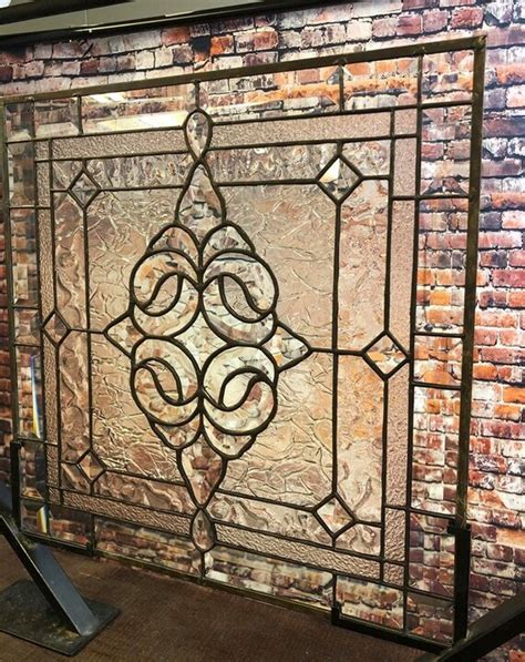 W 390 Elegant Beveled Cluster Stained Glass Window Terraza Stained