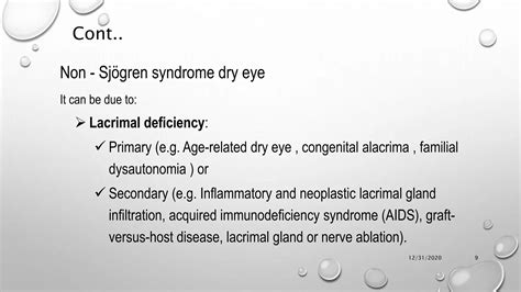 Dry Eye Syndrome Ppt