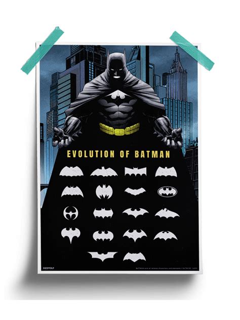 Batman: Logo Evolution | Official Batman Poster | Redwolf