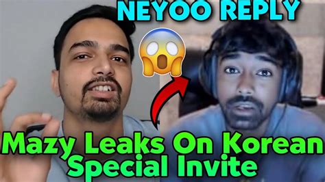 Mazy Leaks On Soul Godl Invited In India Vs Korea Lan Neyoo Reply