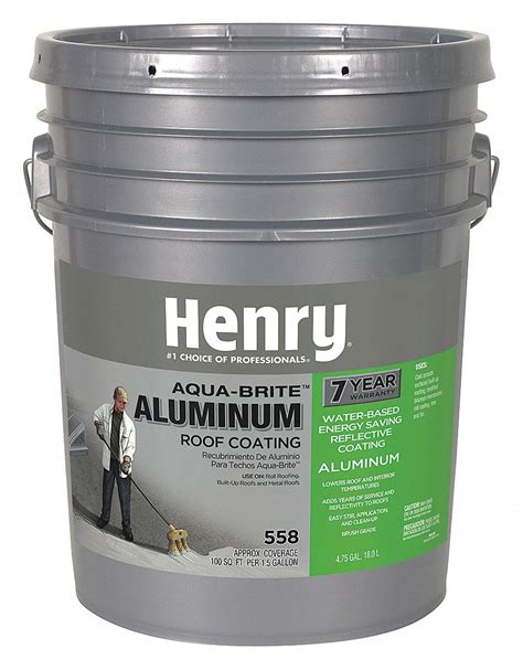 HENRY, Aluminum Roof Coatings, Asphalt, Aluminum Roof Coating - 35LR67 ...