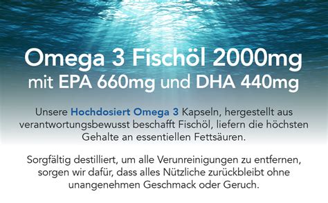 Omega 3 Fischöl 2000 Mg 120 Omega 3 Kapseln Hochdosiert Mit