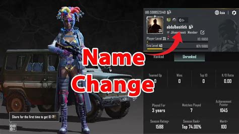 Pubg Me Name Kaise Change Kare Bina Id Card Ke How To Change Pubg Id