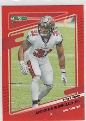 Panini Donruss Antoine Winfield Jr Red Press Proof Ebay