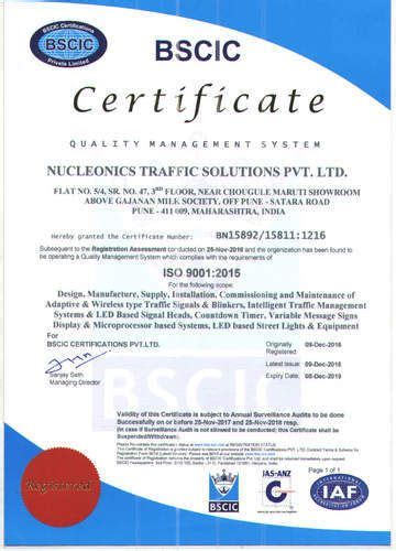 Nucleonics Traffic Solutions Private Limited Manufacturer From