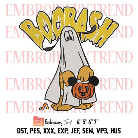 Pluto Disney Boo Bash Halloween Embroidery, Pluto Ghost Halloween ...