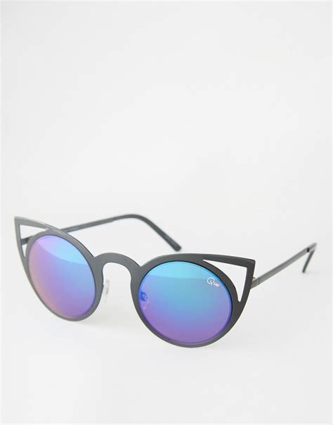 Quay Australia Invader Cat Eye Mirror Sunglasses At Asos Mirrored