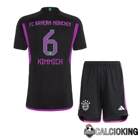 Collezione Maglie Calcio Bayern Monaco Kimmich 6 Bambino Seconda Nero