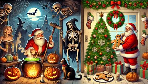 Halloween vs Christmas - abavistwinterchristmas.com