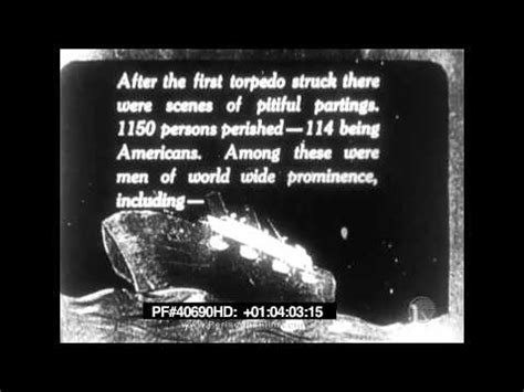 Lusitania Propaganda - Winsor McCay, U-39 40690 HD - YouTube