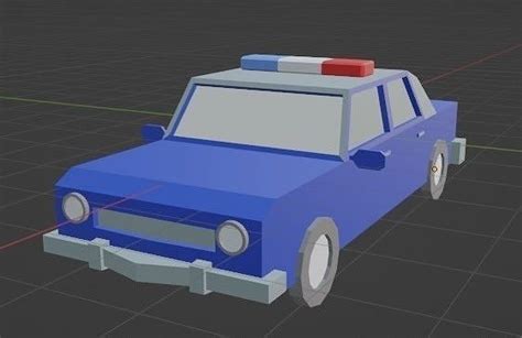 Police Car Free Vr Ar Low Poly D Model Cgtrader