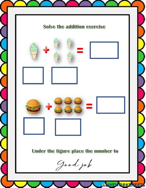 Addition Online Exercise For Niños Live Worksheets