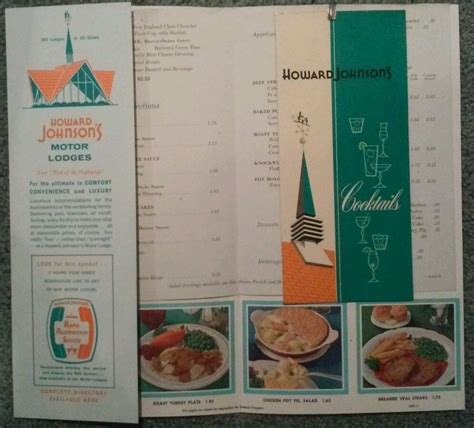 Vintage Howard Johnson's Menu | Howard johnson's, Vintage menu, Johnson