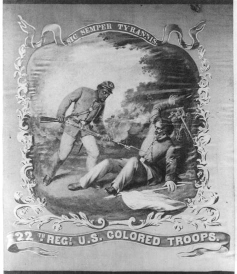 Flag Of The 22nd United States Colored Infantry Regiment During The American Civil War