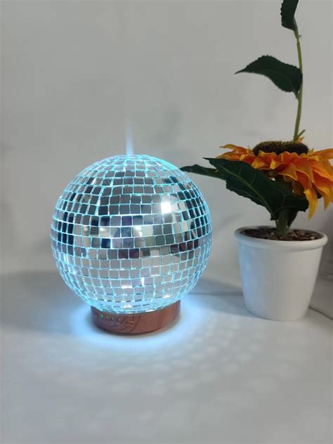 Disco Ball Essential Oil Diffuser Mirror Glass Humidifier Electric